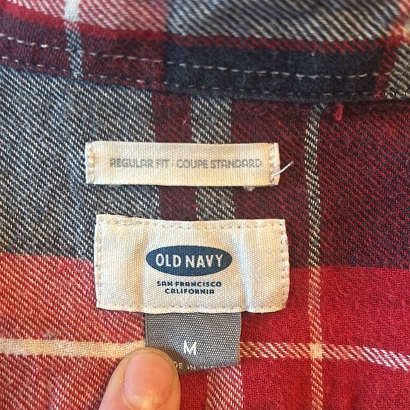 Red Old Navy Flannel - Picture 4 of 5